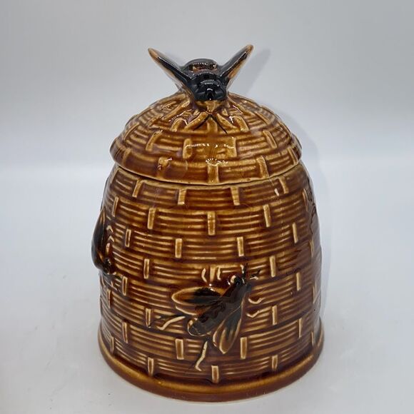 Lot of 2 Honey Pots Ceramic Vintage - Picture 4 of 8